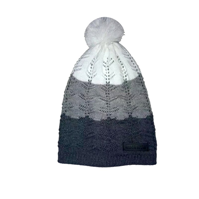 Baby Knit Hats Factory - OEM Wholesale Custom Recycled Stripe Winter Cap Pure Color Thick Kids