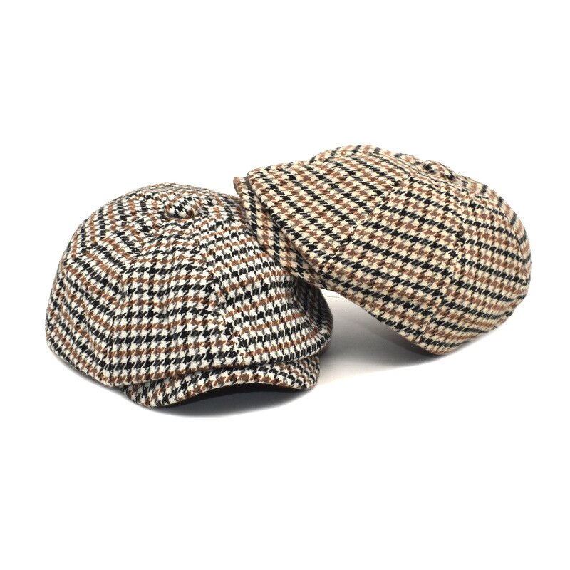 Houndstooth Beret Factory - OEM Hot Sale Unisex Octagonal Literary Youth Cap