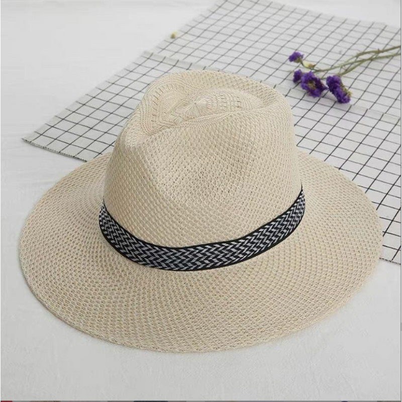 Summer Beach Hat Factory - OEM Elegant Unisex Wide Brim Luxury Flat Top Recycled Straw