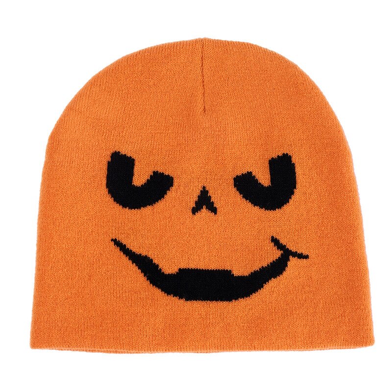 Embroidered Pumpkin Beanie Cap Factory - OEM Custom 100% Cotton Winter & Halloween Wear Headwear