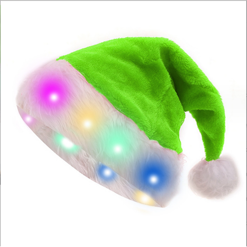 LED Santa Hat Factory - OEM Custom Logo 3D Embroidered Glowing Christmas Beanies for New Year Party