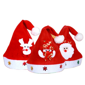 Dragon Christmas Decorations Hat Factory - OEM 2024 New Art Cartoon with LED Light 3D Embroidery Custom