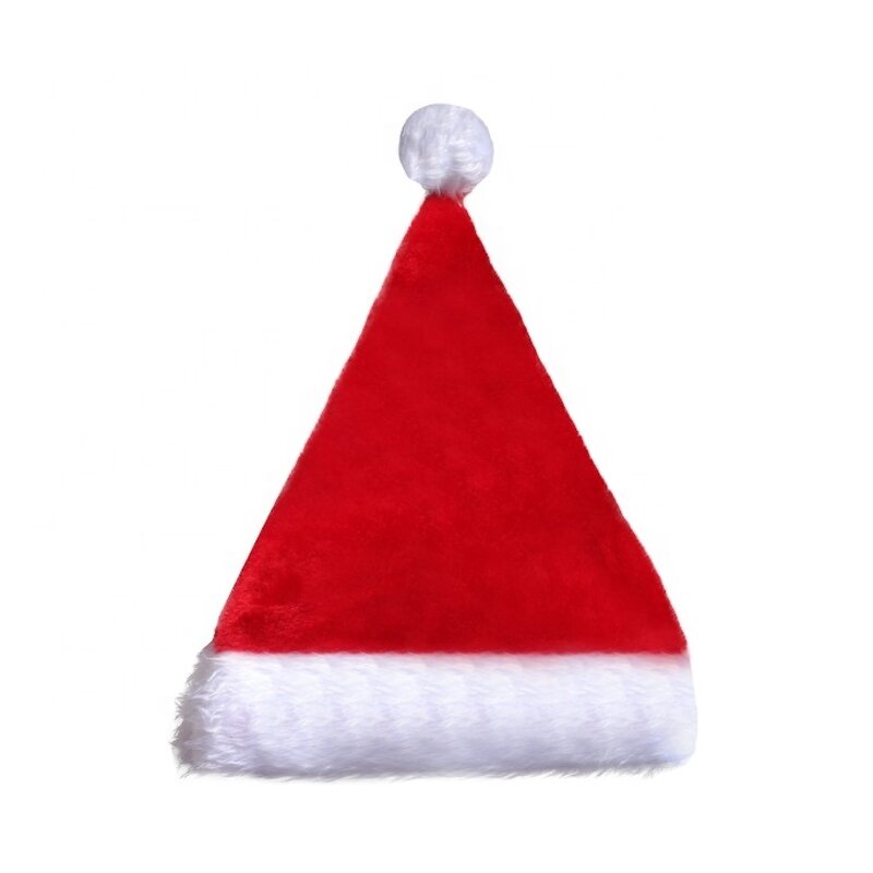 Santa Claus LED Lights Plush Hat Factory - OEM Classic New Year Celebration 3D Embroidery Headwear