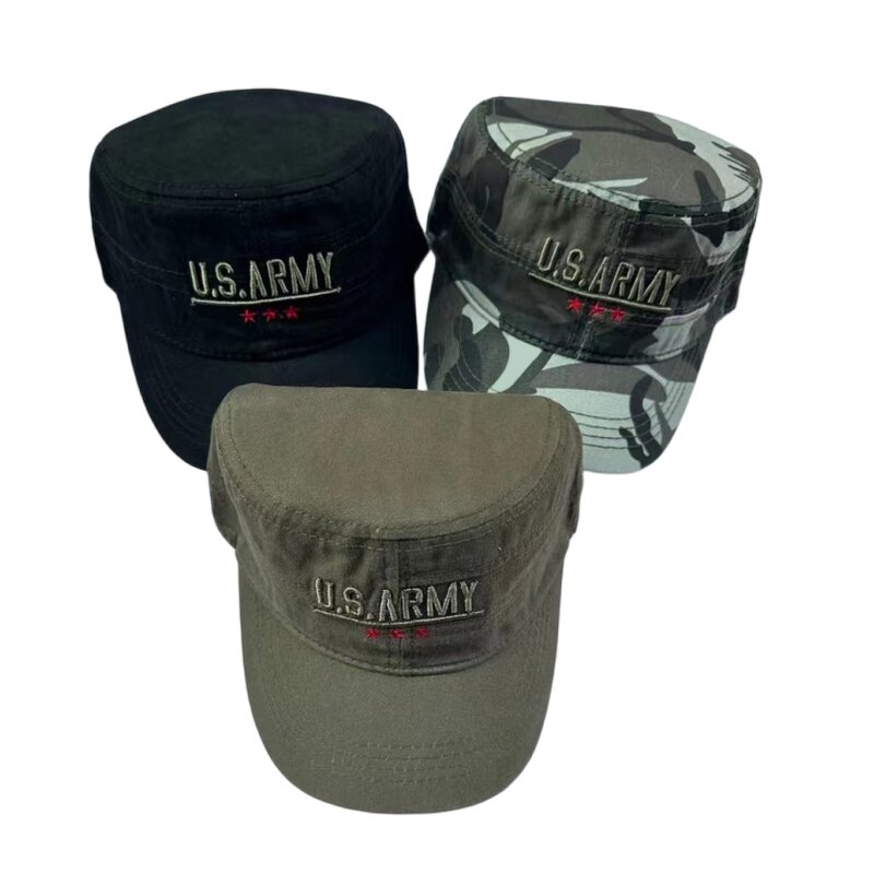 Camouflage Baseball Cap Factory - OEM Men's Wholesale Embroidered Cotton Flat Top Sunscreen Hat