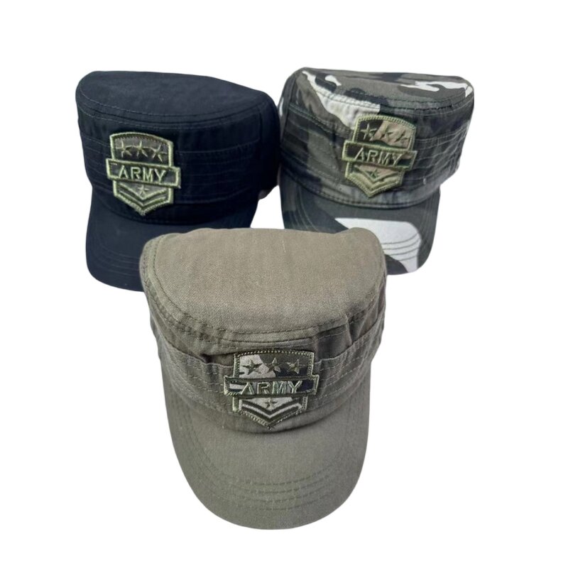 Camouflage Baseball Cap Factory - OEM Men's Wholesale Embroidered Cotton Flat Top Sunscreen Hat