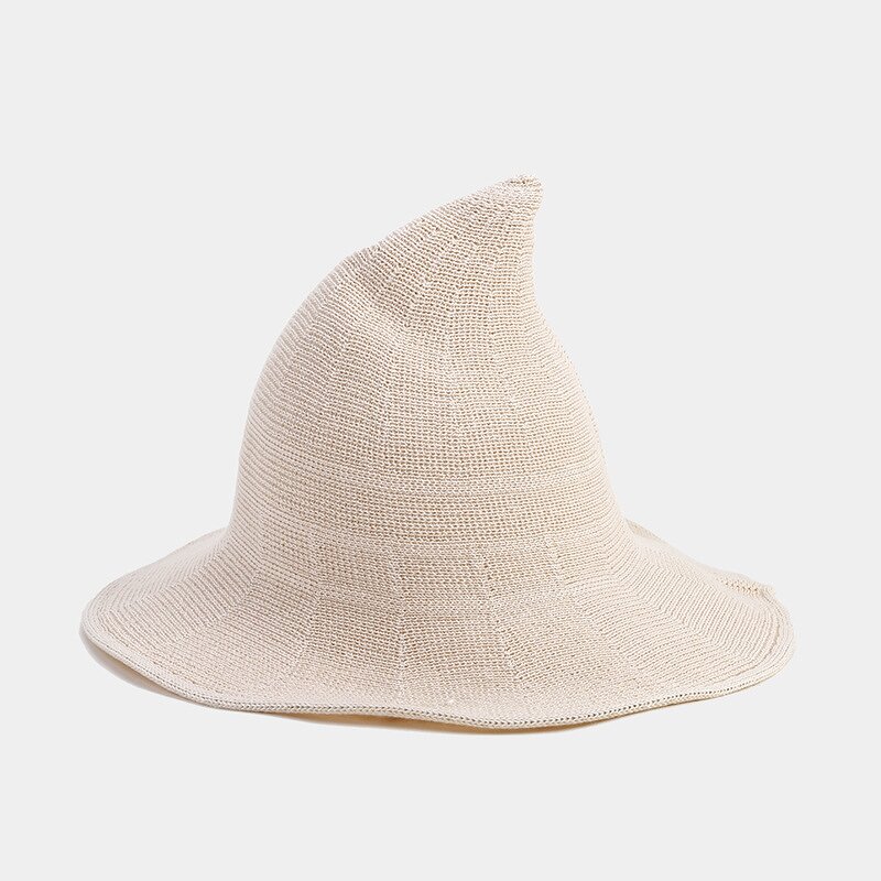 Witch Hat Factory - OEM Women's Foldable Modern Sharp Pointed Wool Felt Wide Brim Halloween