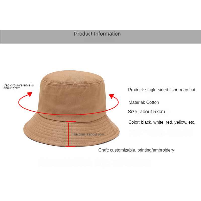 Cotton Fisherman Hat Factory - OEM Unisex Custom Logo Summer Beach Sun Visor Solid Color Bulk