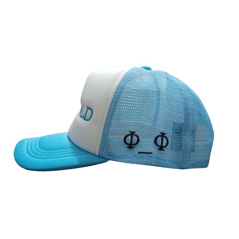 6-Panel Truck Caps Factory - OEM Hot Sale Breathable Grey Polyester Cotton Mesh