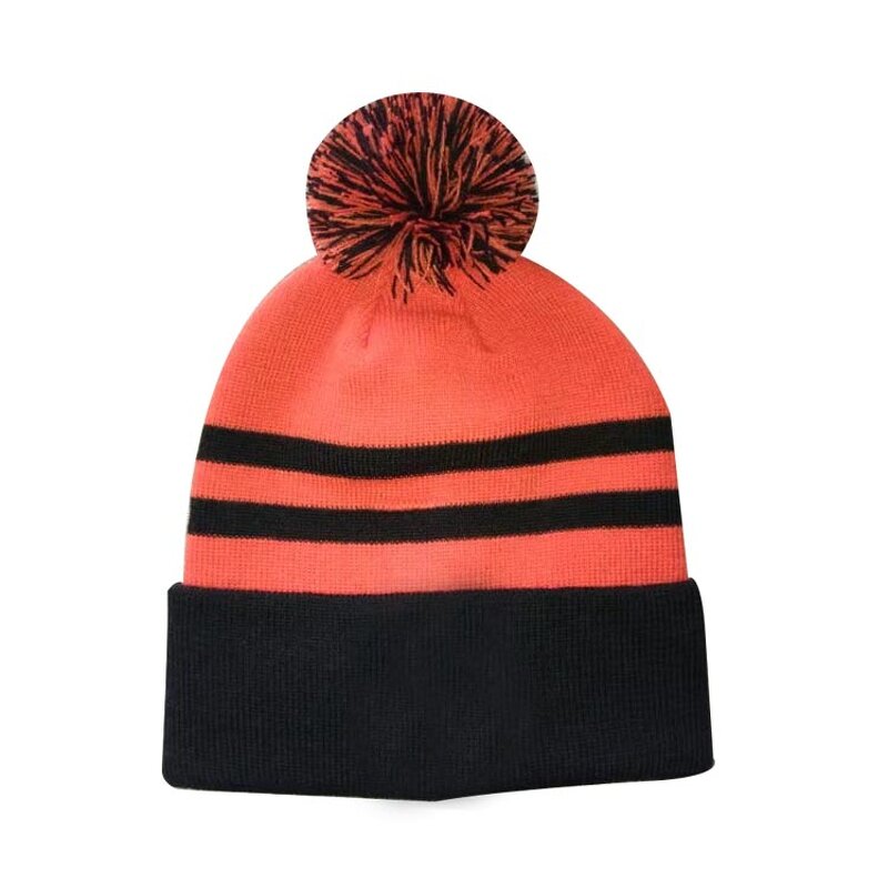 Winter Hat Factory - OEM Unisex 100% Cotton High Quality Custom Knitted Beanie 3D Embroidered Pompom