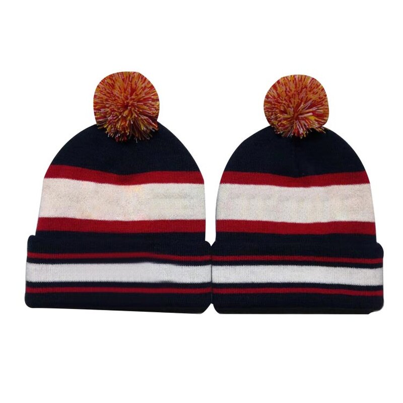 Winter Hat Factory - OEM Unisex 100% Cotton High Quality Custom Knitted Beanie 3D Embroidered Pompom