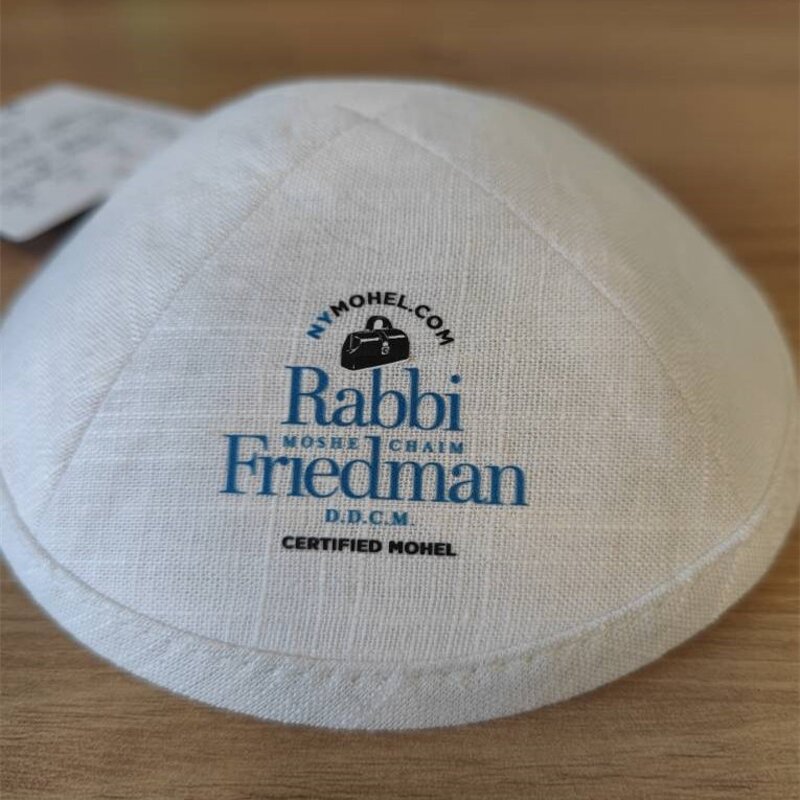 Kippah Jewish Kippot Factory - OEM Belief Wholesale Custom Logo Yarmulke Jewish Cotton Linen