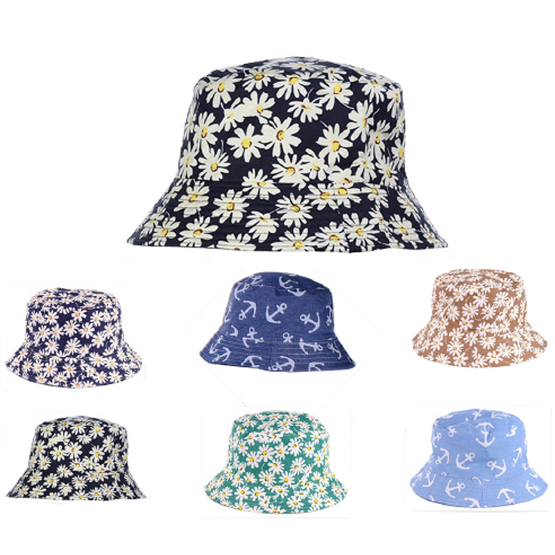 Chrysanthemum Hemp Bucket Hat Factory - OEM Unisex Custom Printed Wide Brim Summer Winter