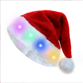 Velvet Santa Claus Hat Factory - OEM LED Lights for Adults Children 3D Embroidered Christmas