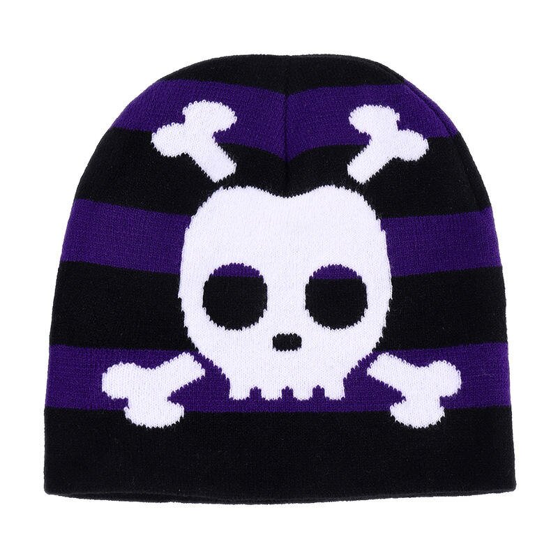 Winter Beanie Cap Factory - OEM Custom Logo Warm Jacquard Demon Ghost Hat Cute Outdoor Halloween