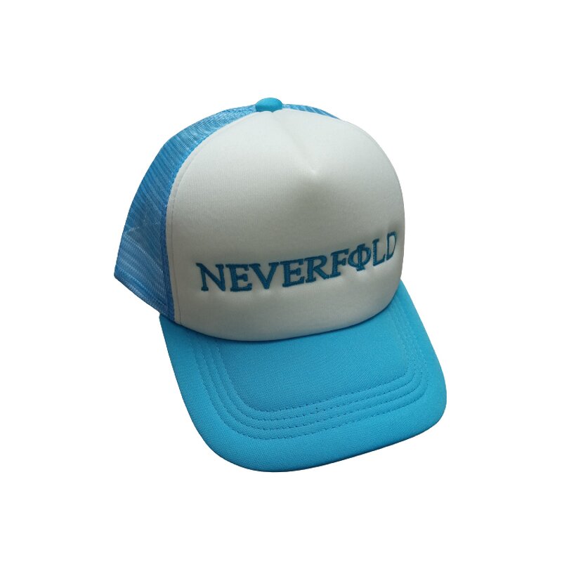 6-Panel Truck Caps Factory - OEM Hot Sale Breathable Grey Polyester Cotton Mesh