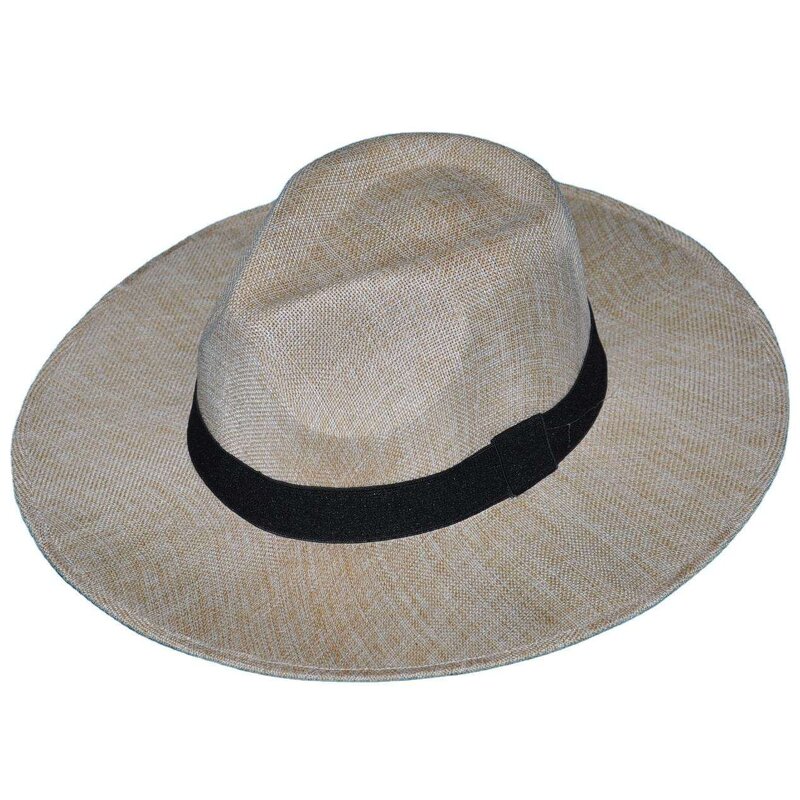 Natural Grass Fedora Hats Factory - OEM Wholesale Breathable Sun Straw Panama Braid Lace