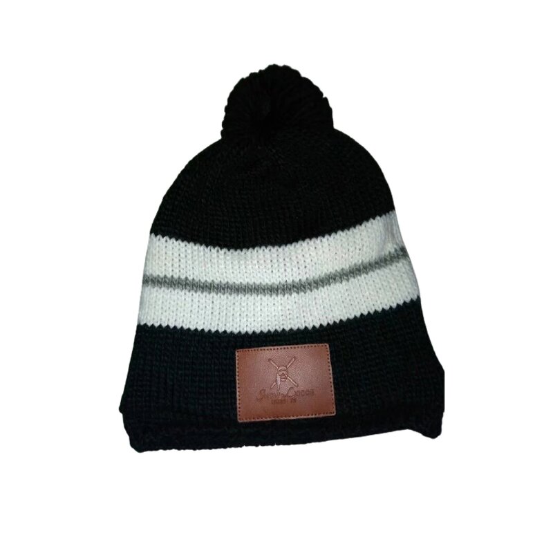 Baby Knit Hats Factory - OEM Wholesale Custom Recycled Stripe Winter Cap Pure Color Thick Kids