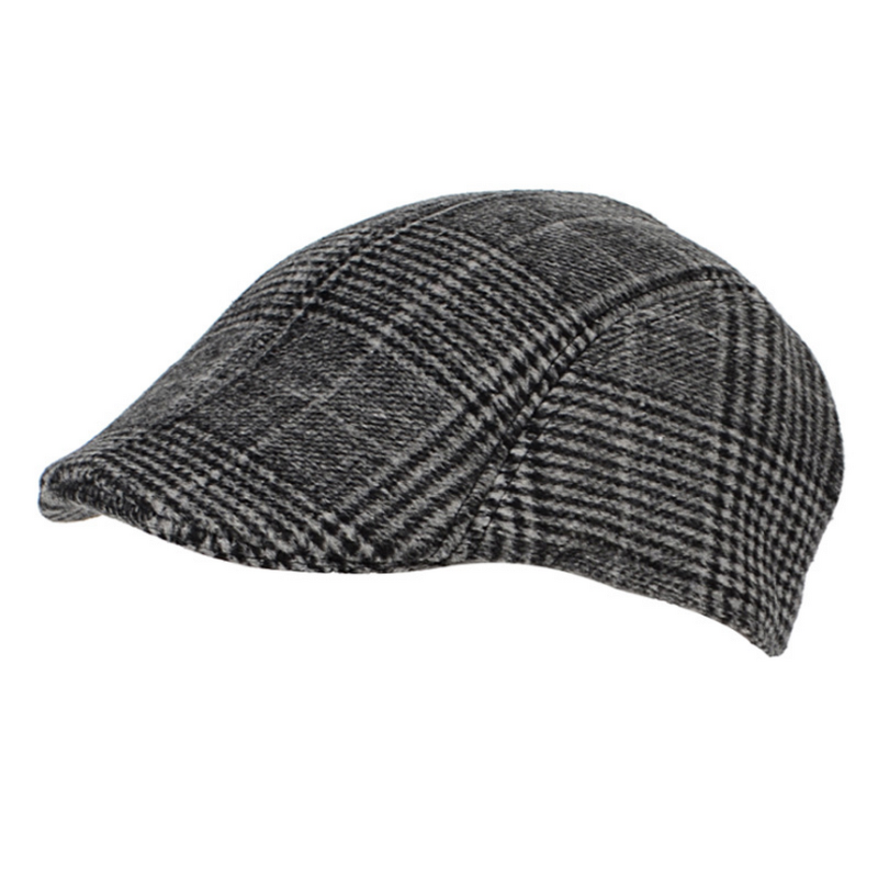 Men's Casual Beret Factory - OEM Wholesale Adjustable Warm Woolen Plaid