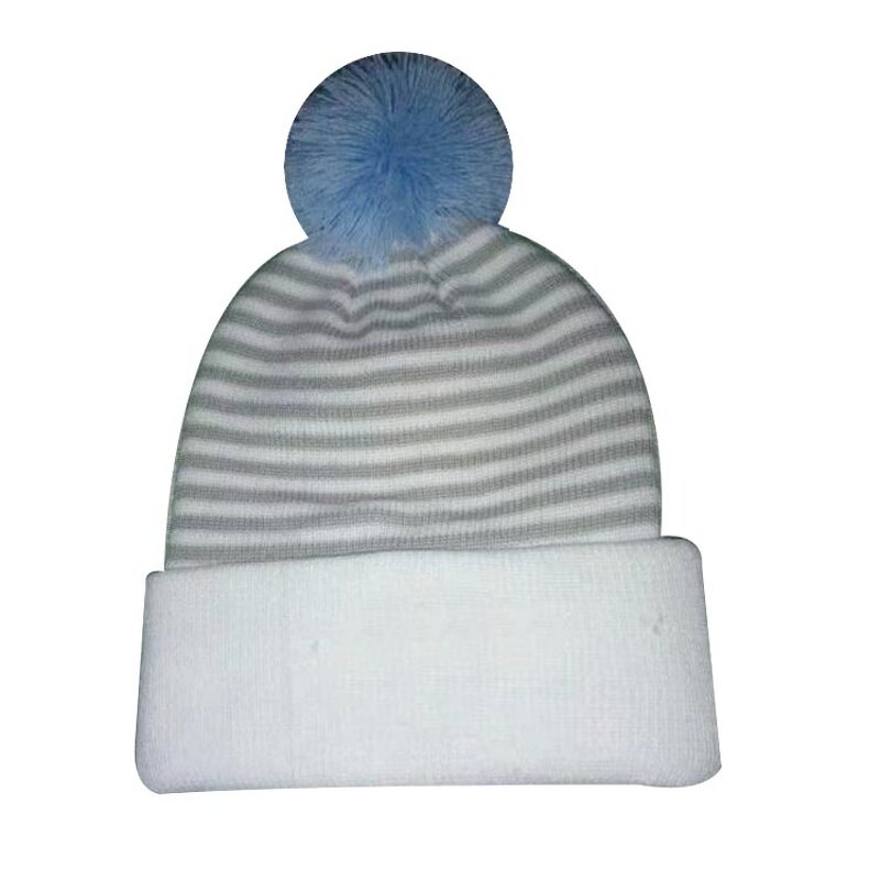 Winter Hat Factory - OEM Unisex 100% Cotton High Quality Custom Knitted Beanie 3D Embroidered Pompom