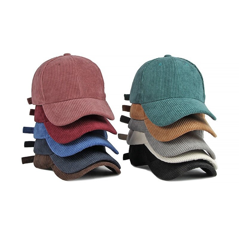 Corduroy Baseball Cap Factory - OEM High Quality Custom Logo Unstructured High Embroidery