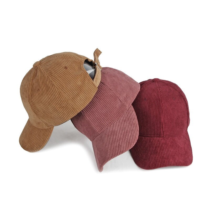 Corduroy Baseball Cap Factory - OEM High Quality Custom Logo Unstructured High Embroidery