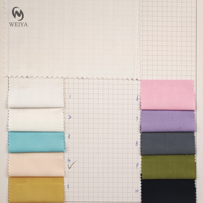 Shirting Fabric Manufacturer - Custom Stretch Bamboo Fiber Herringbone Fabric