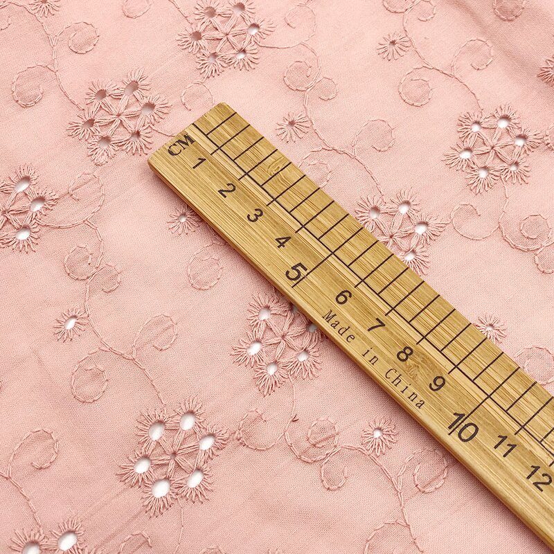 Embroidery Fabric Manufacturer - Hollow Out Woven Guipure 60s Voile Cotton Fabric