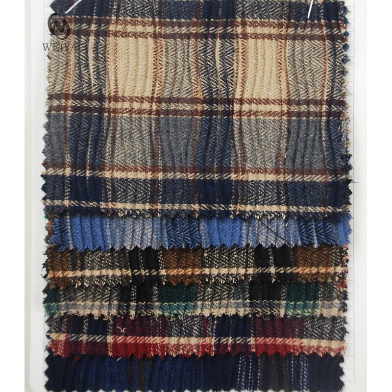 Flannel Fabric Manufacturer - Softshell Bonded Crinkled Cotton Flannel Fabric