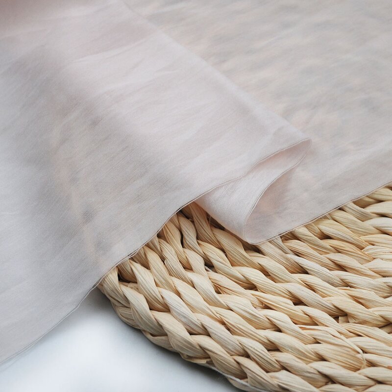 Dress Fabric Manufacturer - 70/30 Rayon Nylon Sheer Plain Dyed Matte Fabric