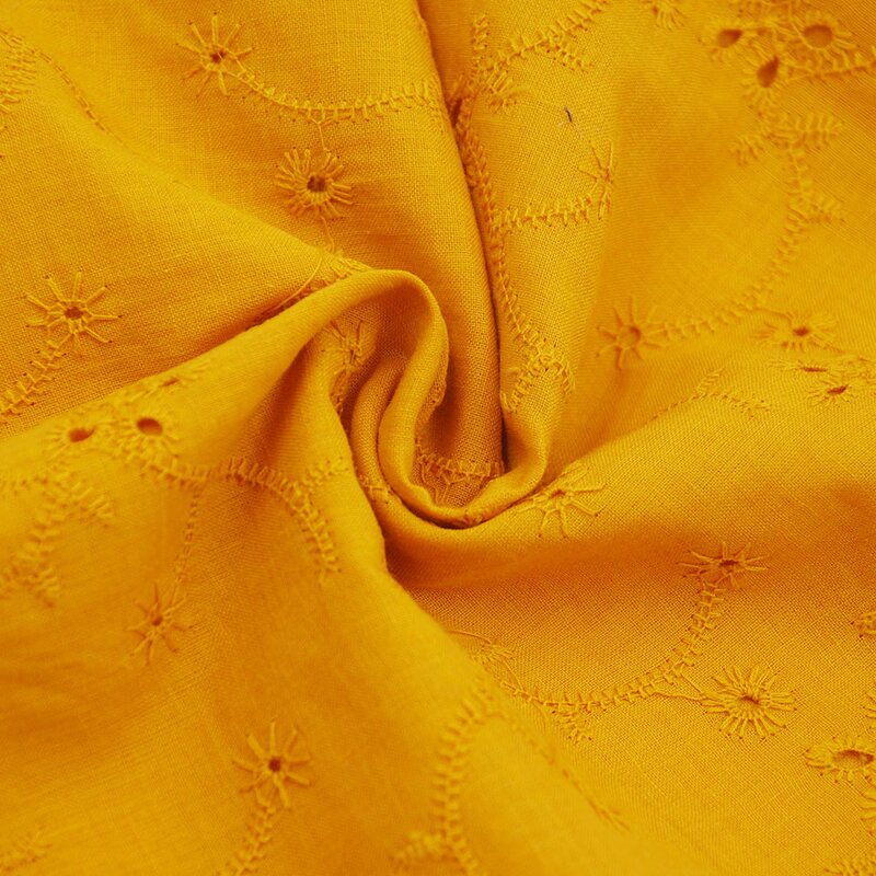 Lace Fabric Manufacturer - Wedding Party Eyelet Floral Cotton Lace Fabric