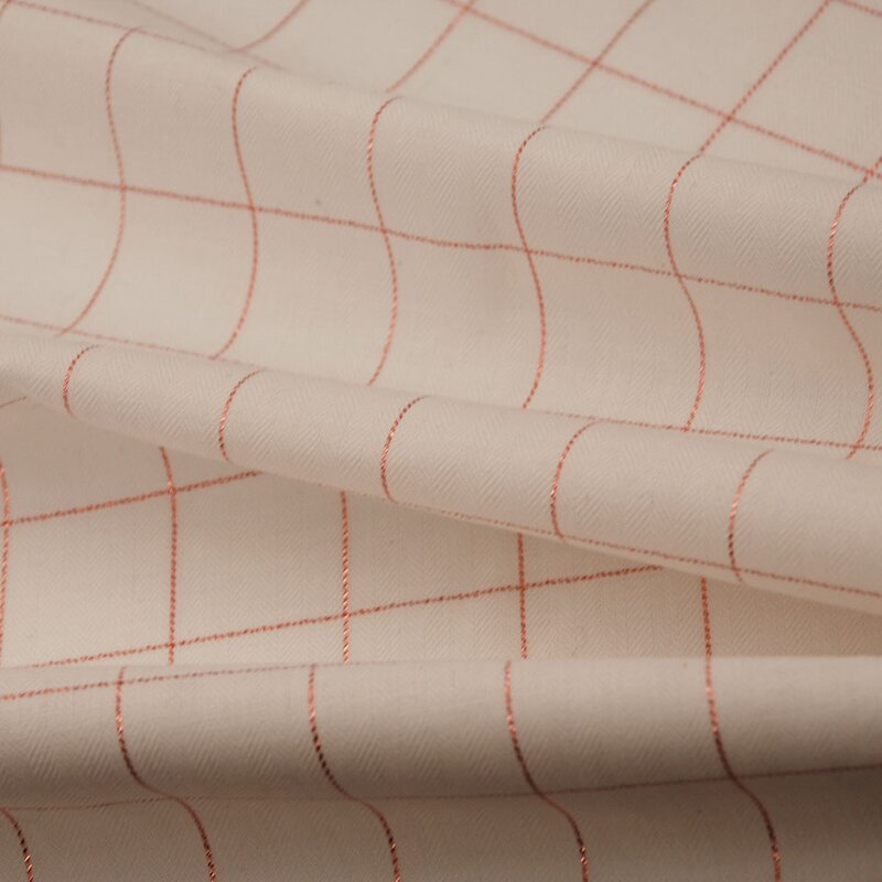 Lurex Fabric Manufacturer - Soft Check Plaid Rayon Lurex Crepe Fabric