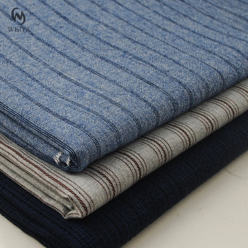Shirt Fabric Manufacturer - Men's 100% Cotton Yarn Dyed Stripe Shirt Fabric
