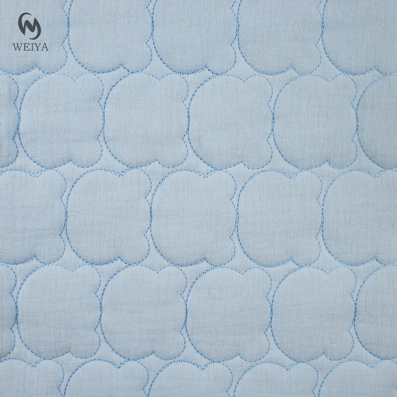 Fleece Fabric Manufacturer - Custom Sky Blue Faux Fleece Cotton Quilt Fabric