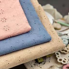 Embroidery Fabric Manufacturer - Hollow Out Woven Guipure 60s Voile Cotton Fabric