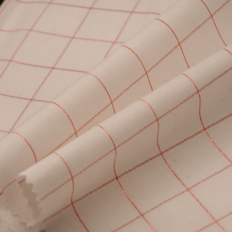 Lurex Fabric Manufacturer - Soft Check Plaid Rayon Lurex Crepe Fabric