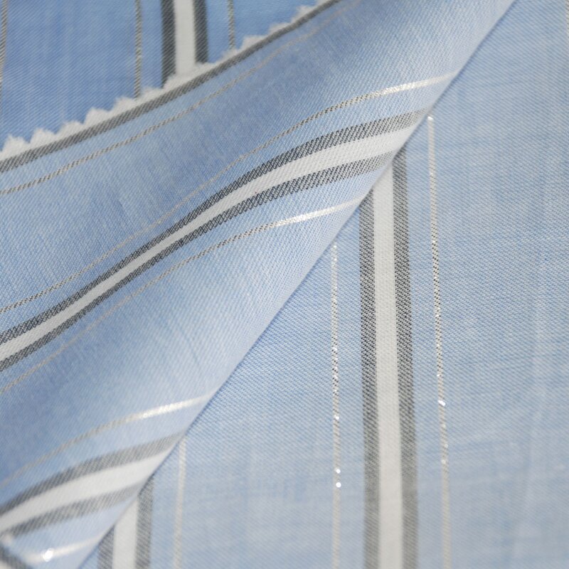 Lurex Fabric Manufacturer - Trendy Shiny Silver 100% Cotton Lurex Fabric