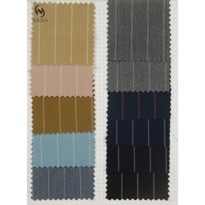 TR Fabric Manufacturer - Custom 210-260gsm Yarn Dyed TR Striped Fabric
