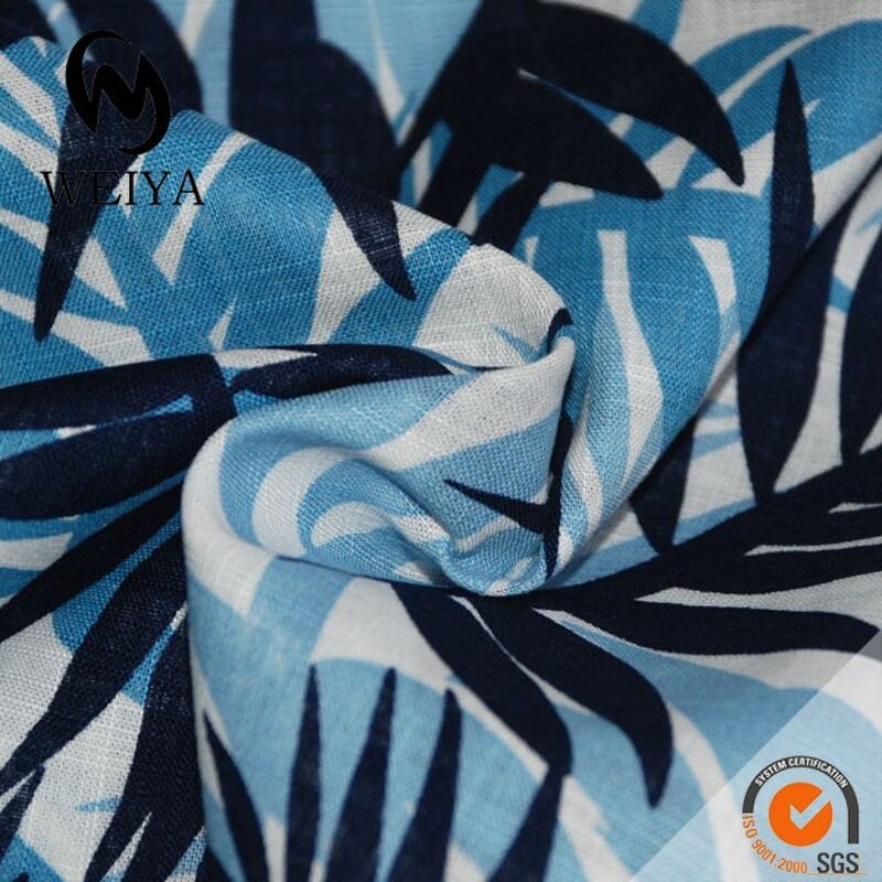 Printing Fabric Manufacturer - Women's Shirt White Pigment Printing Linen