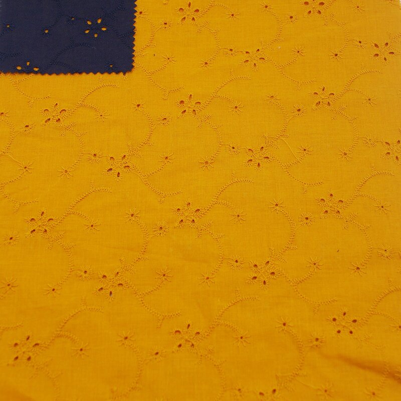 Lace Fabric Manufacturer - Wedding Party Eyelet Floral Cotton Lace Fabric