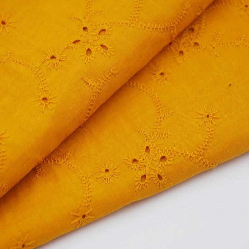 Lace Fabric Manufacturer - Wedding Party Eyelet Floral Cotton Lace Fabric