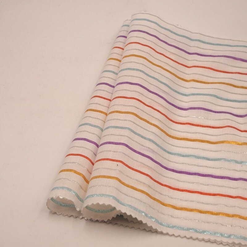 Lurex Fabric Manufacturer - Soft Thick Metallic Yarn Dyed Cotton Fabric