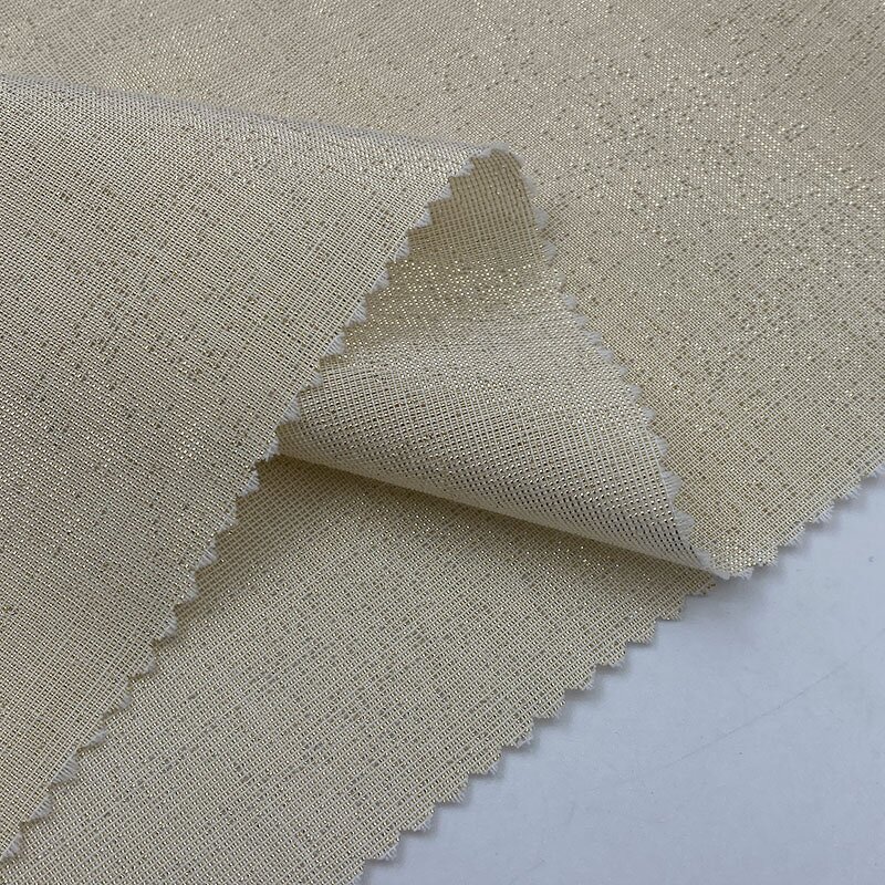 Lurex Fabric Manufacturer - Party Dress Two Tone Gold Metallic Blend Fabric