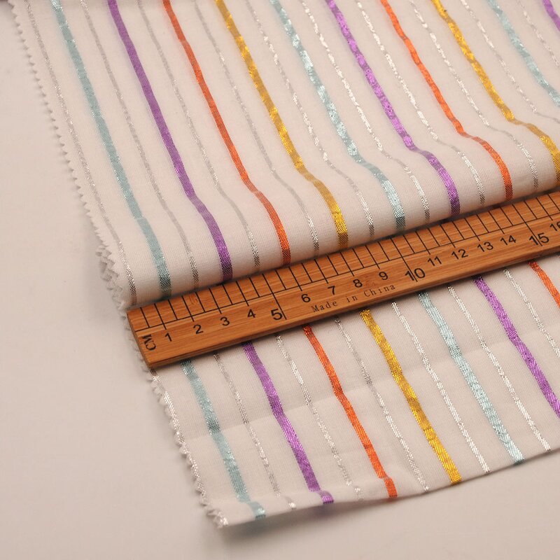 Lurex Fabric Manufacturer - Soft Thick Metallic Yarn Dyed Cotton Fabric