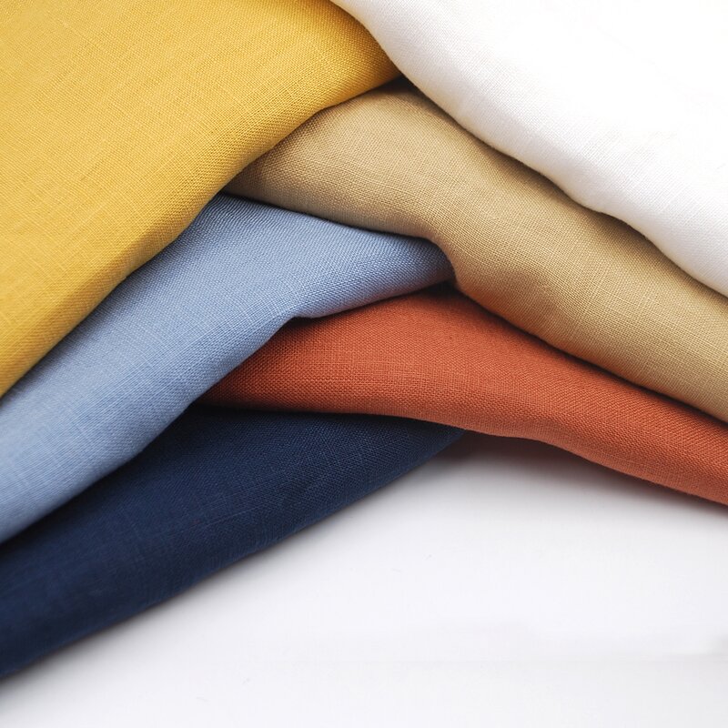 Linen Fabric Manufacturer - Custom Organic Plain Washed Pure Linen Fabric