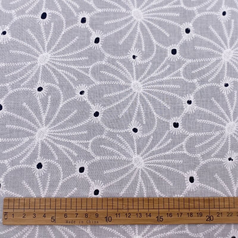 Lace Fabric Manufacturer - Custom Color Sheer Voile Thick Cotton Lace Fabric