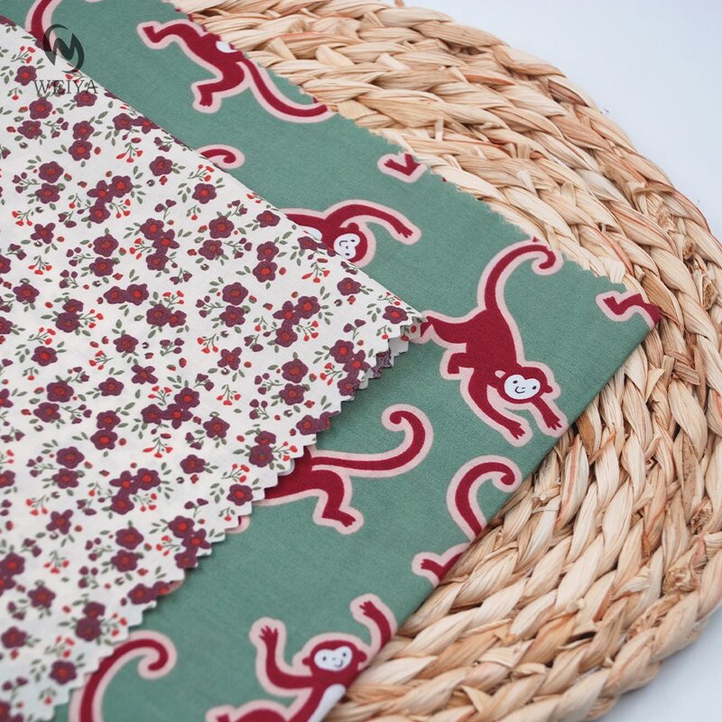 Printed Fabric Manufacturer - Customizable 100% Cotton Floral Dress Fabric