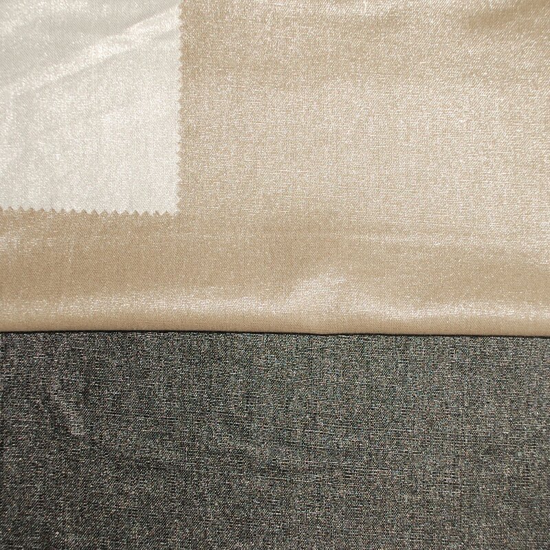 Metallic Fabric Manufacturer - Custom Glitter Gold Foil Print Viscose Linen