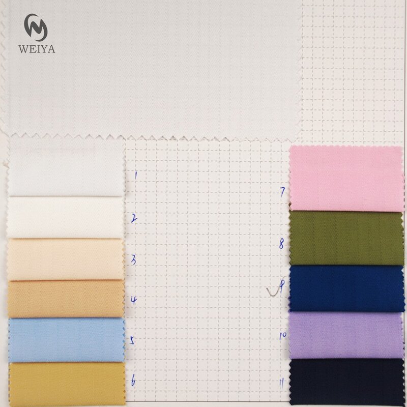 Shirting Fabric Manufacturer - Herringbone Weave Bamboo Spandex Shirt Fabric