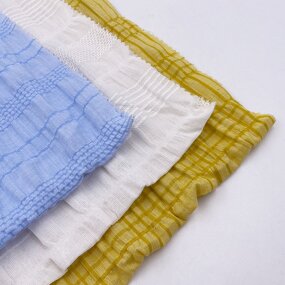 Seersucker Fabric Manufacturer - Wholesale Cotton Poly Rayon Blend Bubble Fabric