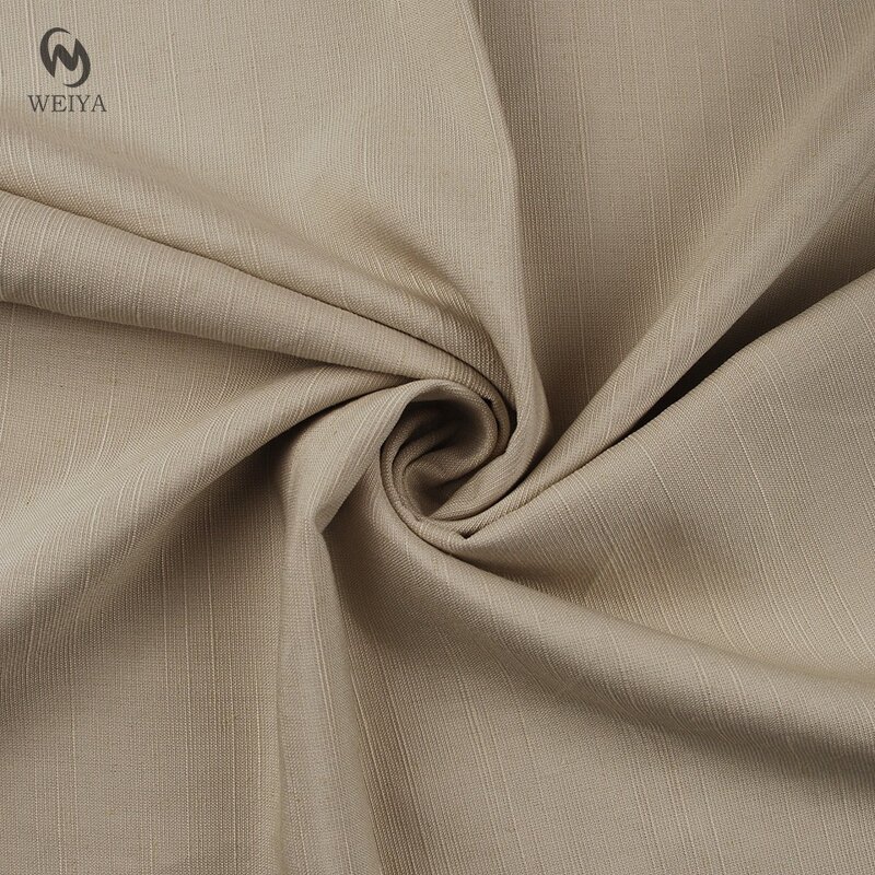 Linen Fabric Manufacturer - Natural Slub Viscose Lyocell Blend Draping Fabric